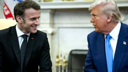 Emmanuel Macron l-a CORECTAT pe Donald Trump în privința ajutorului acordat de Europa Ucrainei. „Ca să fie clar!”