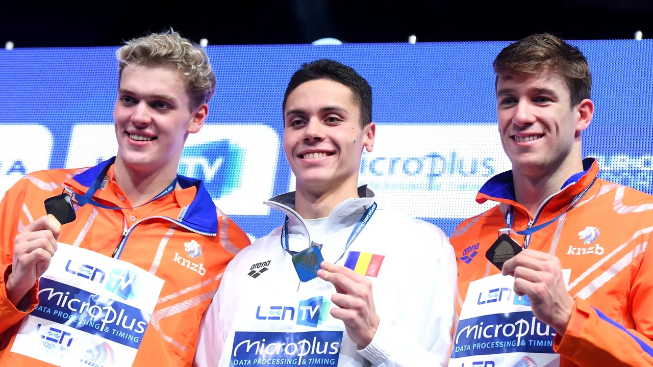 8 ȘTIRI DE LA ORA 8. Înotătorul David Popovici a devenit primul campion european al României în proba de 200 metri liber