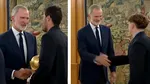 Campionii mondiali, întâmpinați de regele Felipe al Spaniei.  Motivul pentru care prințesele au purtat tricourile naționalei de fotbal cu numărul 26