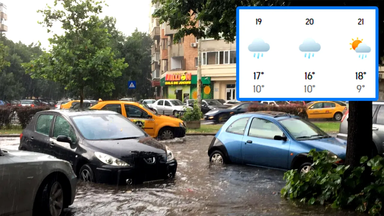 Meteorologii Accuweather au modificat prognoza. Câte zile plouă săptămâna viitoare, în București