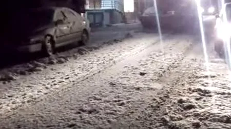 Strat nou de zăpadă de 10 centimetri, la Rânca - VIDEO