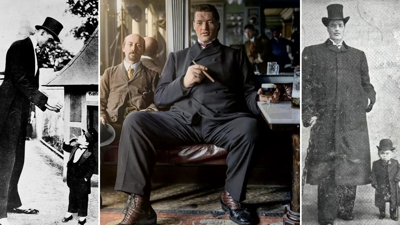 Povestea singurului om din lume care a fost și pitic, și uriaș. La 18 ani, avea 1.22 metri. La 33 de ani, măsura 2.18 metri înălțime!