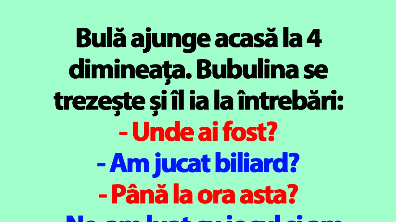 BANC | Bulă, Bubulina și așa-zisul biliard
