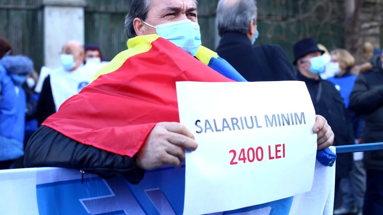 Protest la Ministerul Muncii și Protecției Sociale. CNS Cartel ALFA cere creșterea veniturilor lucrătorilor  