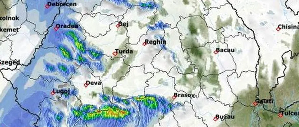 VREMEA. Cod portocaliu de ploi în cinci județe