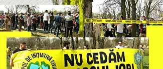 VIDEO | Peste o mie de oameni au protestat pentru salvarea zonei retrocedate din Parcul IOR. „Copacii sunt masacrați”