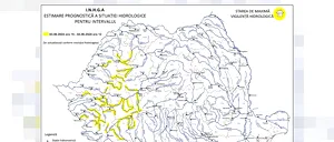 Cod Galben de viituri și inundații în bazinele hidrografice din Vestul și Sud-Vestul României