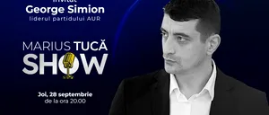 Marius Tucă Show începe joi, 28 septembrie, de la ora 20.00, live pe gandul.ro. Invitat: George Simion