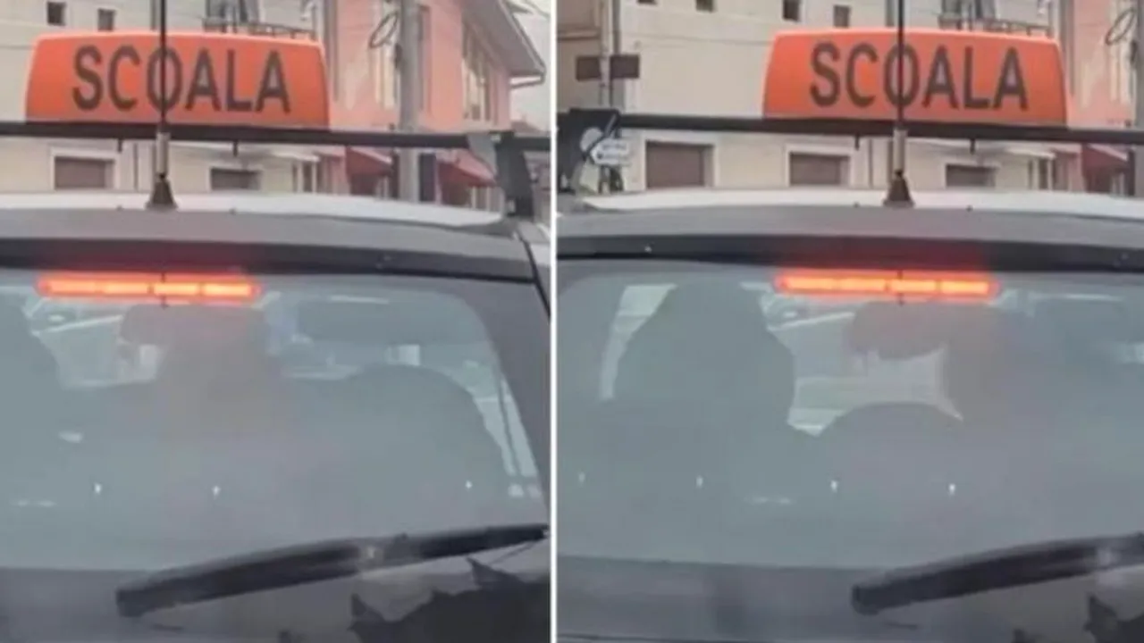 Instructoare auto din Caransebeș, filmată în timp ce își lovește elevul
