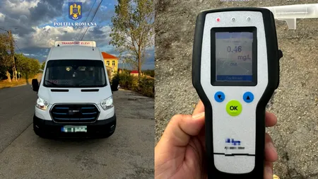 Șoferul unui autobuz plin cu elevi, depistat BEAT la volan. Bărbatul nu avea licență pentru prestarea unui astfel de serviciu