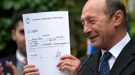 Liderii PMP susțin că au primit mii de cereri de înscriere după ce Băsescu a venit în partid