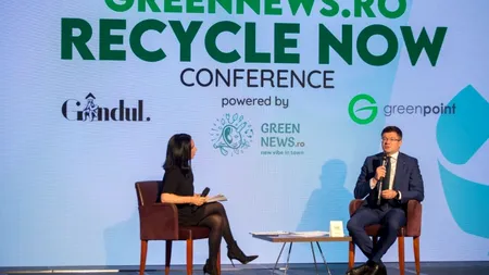 CONFERINȚĂ LIVE. Ministrul Mediului, invitat la „RECYCLE NOW”: România are nevoie mai mult ca oricând de acest demers, pentru că am pierdut mult timp în această competiție