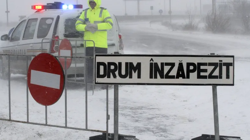 9 drumuri naționale închise din cauza zăpezii