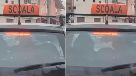 Instructoare auto din Caransebeș, filmată în timp ce își lovește elevul