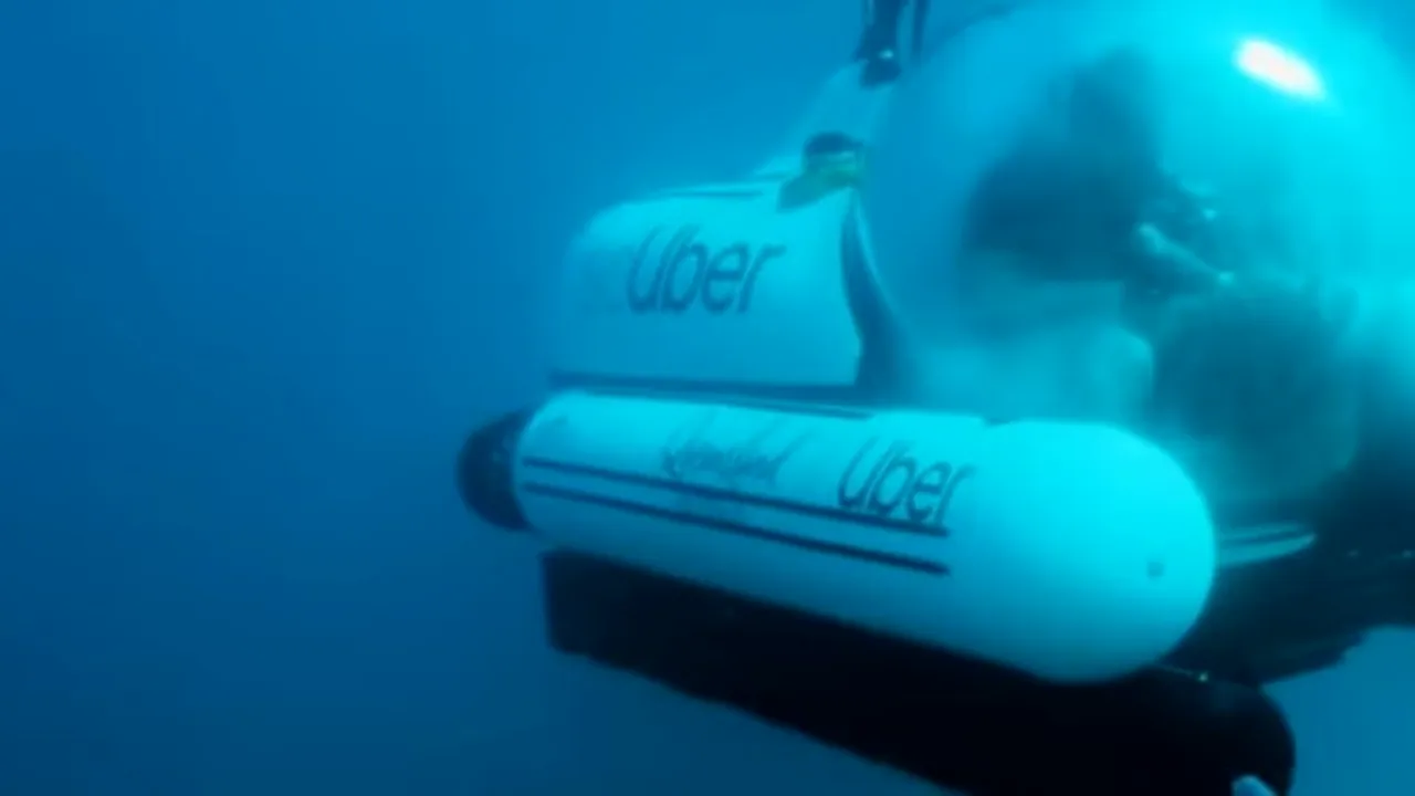 Demers inedit făcut de Uber: Taxiul subacvatic - VIDEO