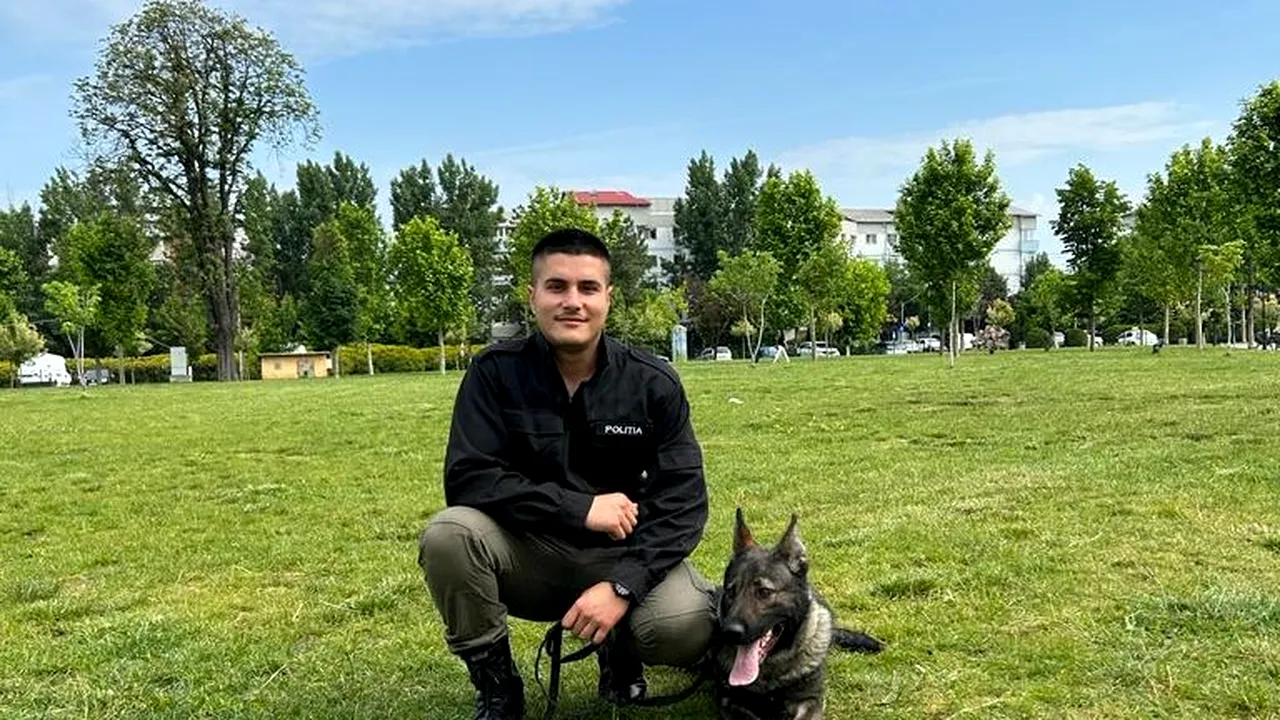 Câinele polițist i-a salvat viața! Un bărbat de 70 de ani, care avea deficiențe motorii, a fost găsit cu ajutorul lui Daky