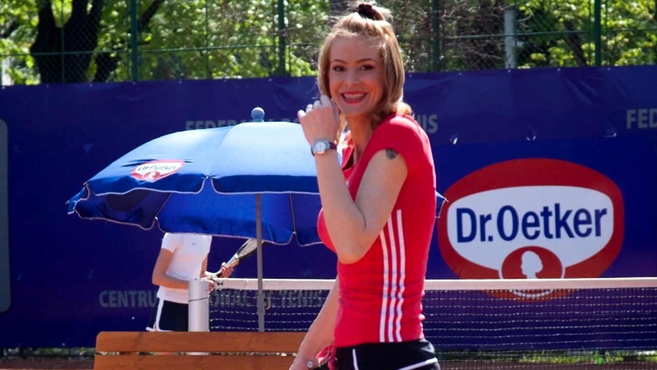 Roxana Ciuhulescu a disputat un meci demonstrativ de tenis la Dr. Oetker Junior Trophy