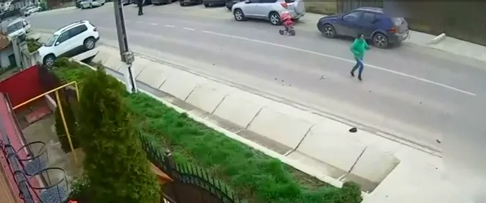 Bunica minorului, imediat după accident / FOTO - Captură video: Observator TV