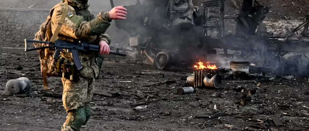 Armata ucraineană anunță că a distrus o coloană de tancuri la vest de Kiev