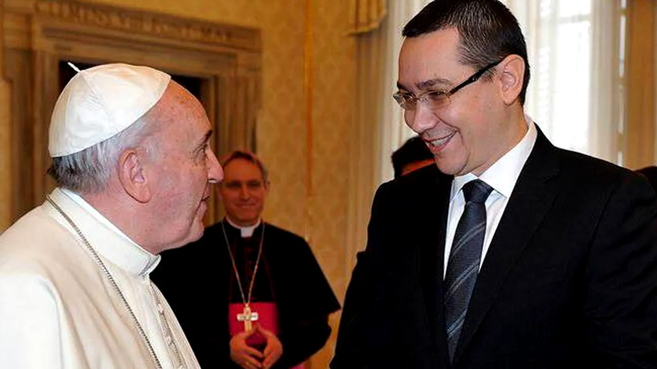 Victor Ponta: „Dumnezeu l-a chemat la EL pe un om sfânt - Sanctitatea Sa, Papa Francisc”