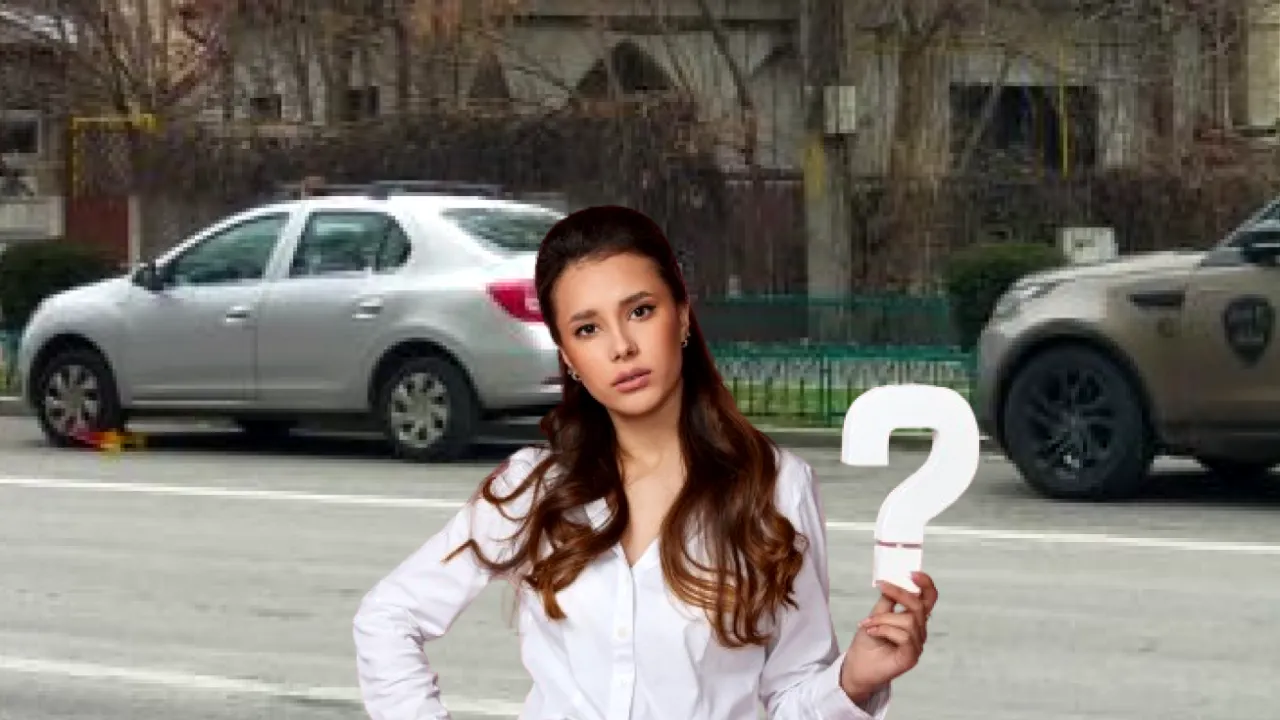 Imaginea care a stârnit revoltă printre șoferi, după ce un Logan și un Range Rover au parcat neregulamentar. De ce doar Daciei i-a fost blocată roata?