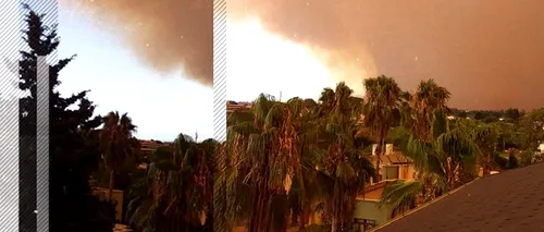 FOTO&VIDEO | Incendiu de vegetație în Antalya. Turist român: ”Toți ne întrebam ce se întâmplă, vântul fierbinte aducea bucățele de lemn ars și funingine”