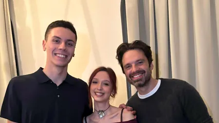 David Popovici s-a fotografiat alături de Sebastian Stan: „Cică dacă mă antrenez destul, poate prind şi eu un rol în următorul film Marvel”