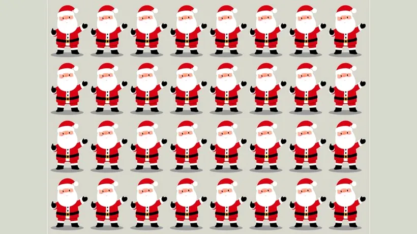 Iluzie optică de Crăciun | Care Moș Crăciun este diferit de ceilalți?