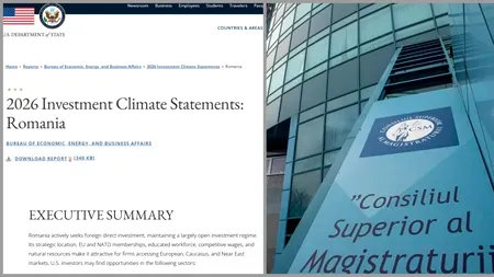 CSM susține că Raportul Departamentului de Stat al SUA confirmă independența sistemului judiciar și progresele României în combaterea corupției