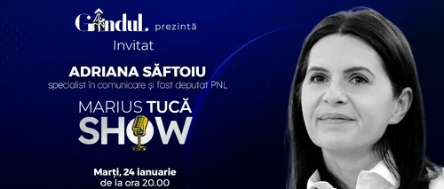 Marius Tucă Show începe marți, 24 ianuarie, de la ora 20.00, live pe gândul.ro