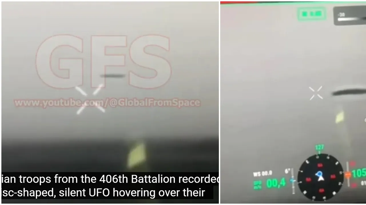 VIDEO | Armata ucraineană a filmat un OZN deasupra zonei de război. „Ce naiba e asta?! De ce nu se mișcă?”