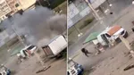 Moment șocant în Herson, Ucraina. O dronă rusească urmărește un civil și îi explodează în față, într-o piață agricolă