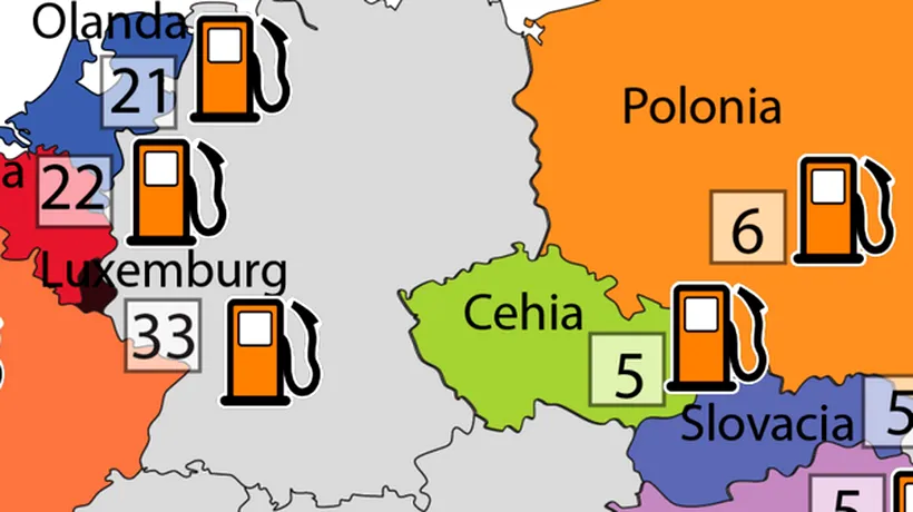 Studiul suferință la pompă: România, între țările cu cea mai scumpă benzină la pompă, după puterea de cumpărare