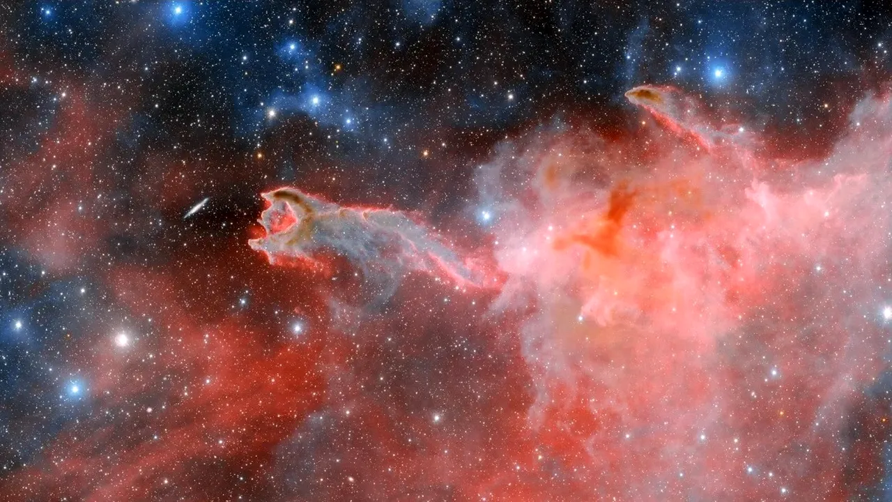 „Mâna lui Dumnezeu”, fotografiată în constelația Puppis, din CALEA LACTEE, de un telescop de 4 metri