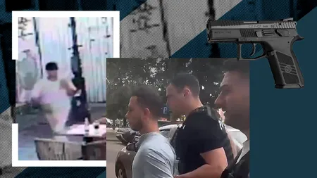 Ce pistoale a folosit TURCUL arestat pentru atacul din Centrul Vechi al Capitalei. Urmează expertizarea celor două arme!