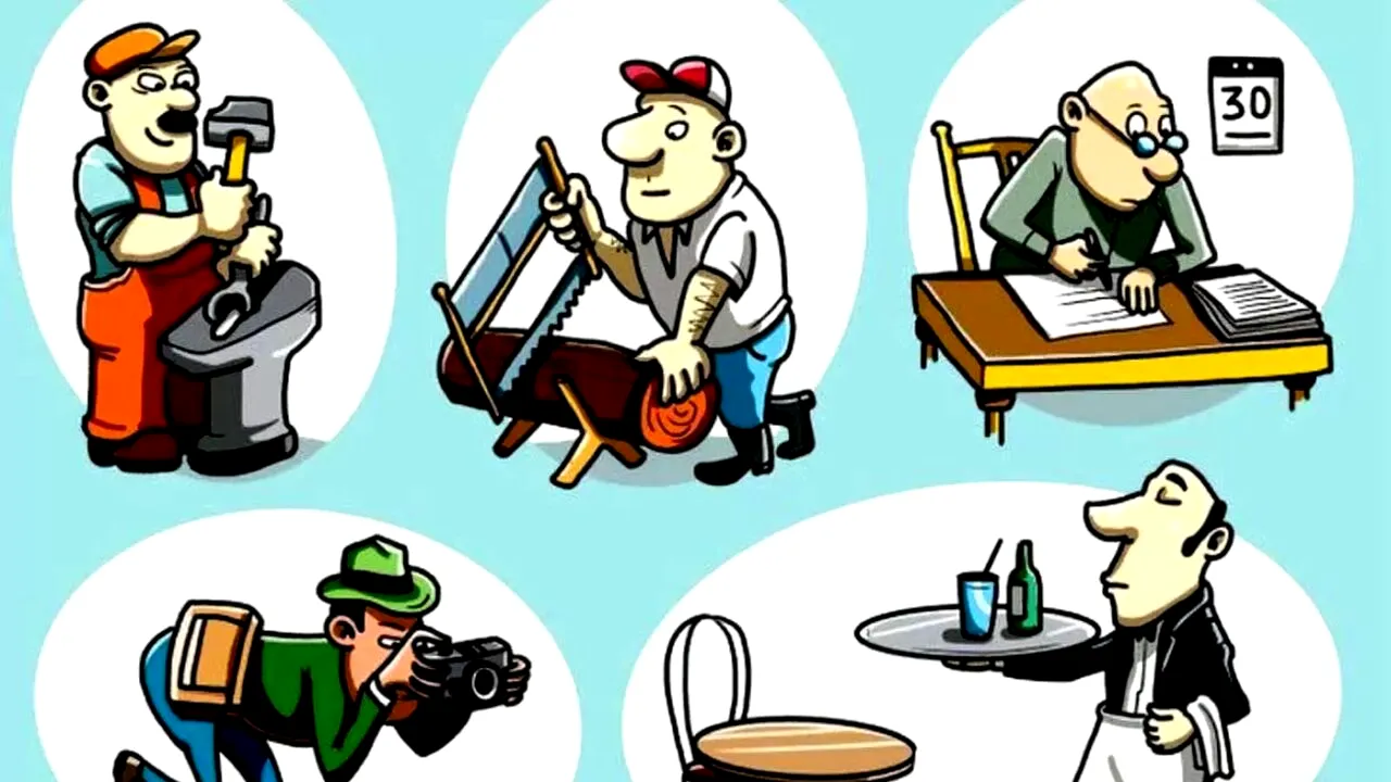 Test de logică | Care dintre cei 5 bărbați din imagine e stângaci? Geniile răspund corect în 12 secunde