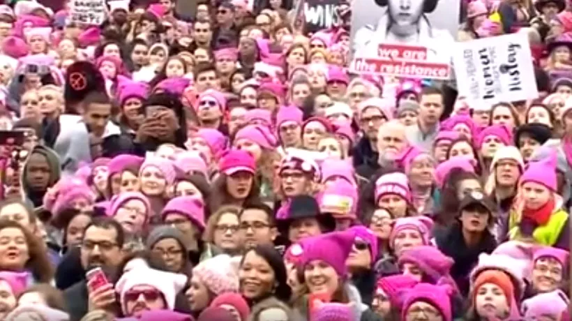 Miting uriaș la Washington, după învestirea lui Trump. Sute de mii de oameni, la „Marșul femeilor. VIDEO