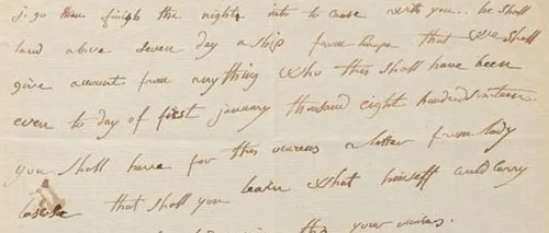 O scrisoare a lui Napoleon Bonaparte în limba engleză, plină de greșeli, scoasă la licitație