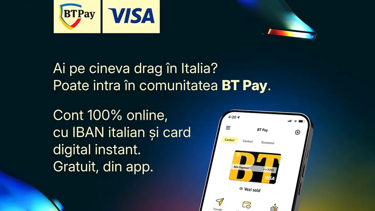 Români în Italia? Acum banking-ul e mai simplu ca niciodată, cu BT Pay de la Banca Transilvania
