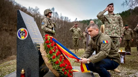 Lari Brînzan, fiul primului miltar român căzut la datorie după 1990, și-a comemorat tatăl în Bosnia