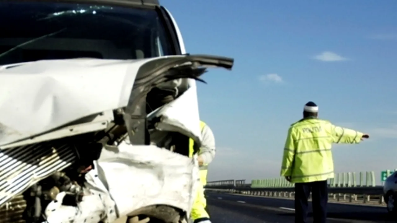 Tamponări în lanț cu șase mașini implicate, pe autostrada Arad-Timișoara