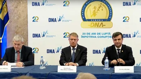 VIDEO | 20 de ani de DNA. Klaus Iohannis: „Instituția a devenit un reper în Europa” / Crin Bologa: „Avem în lucru dosare cu prejudicii de 4 miliarde de euro” / Cătălin Predoiu: „DNA este un câștig instituțional uriaș pentru statul român”