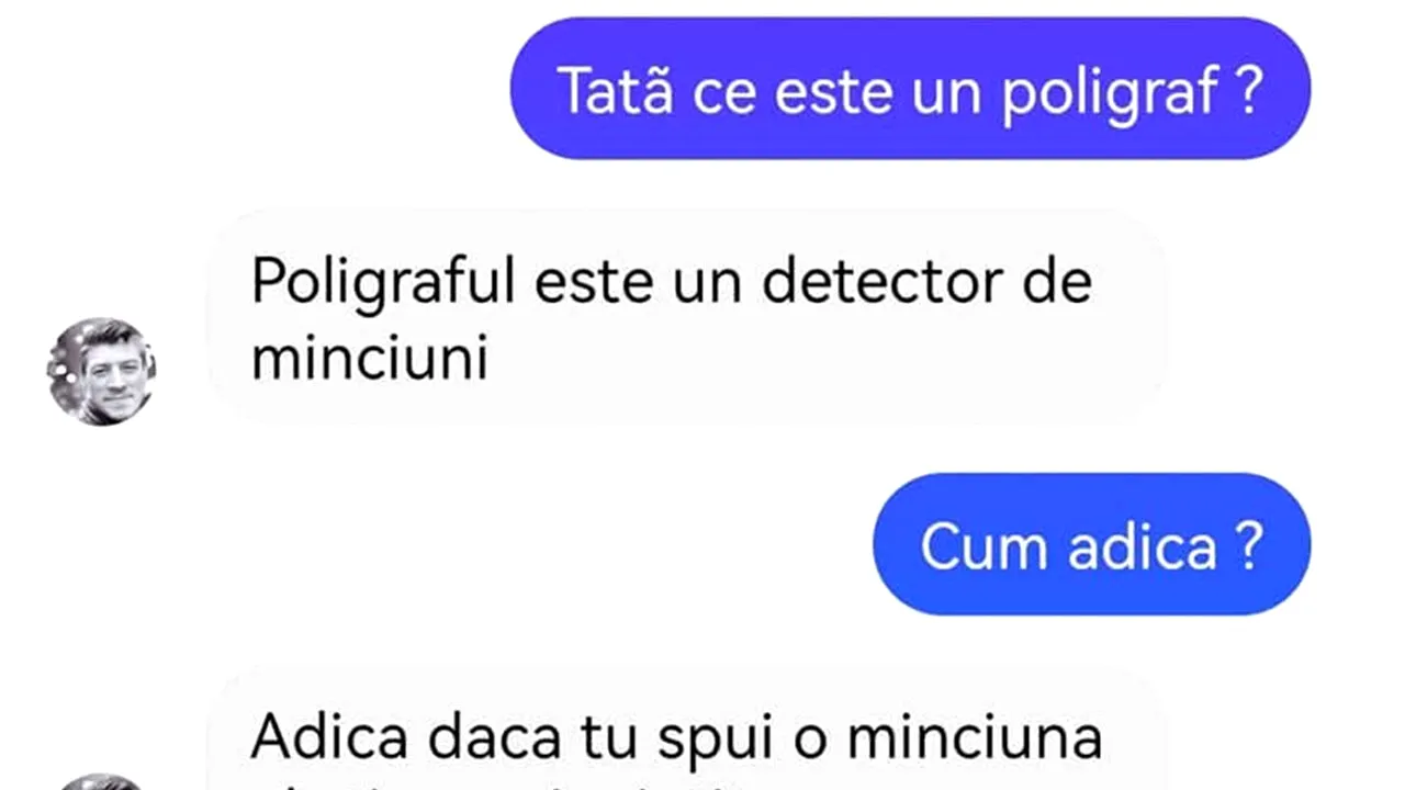 Bancul de miercuri | „Tată, ce este un poligraf?”