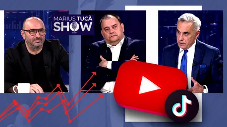 Călin Georgescu la Marius Tucă Show, audiențe-RECORD pe Youtube și TikTok. 235.000 de ore de vizionare, 5,1 milioane de like-uri