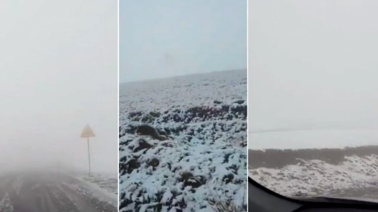 A nins pe Transalpina! Este prima ninsoare din acest sezon