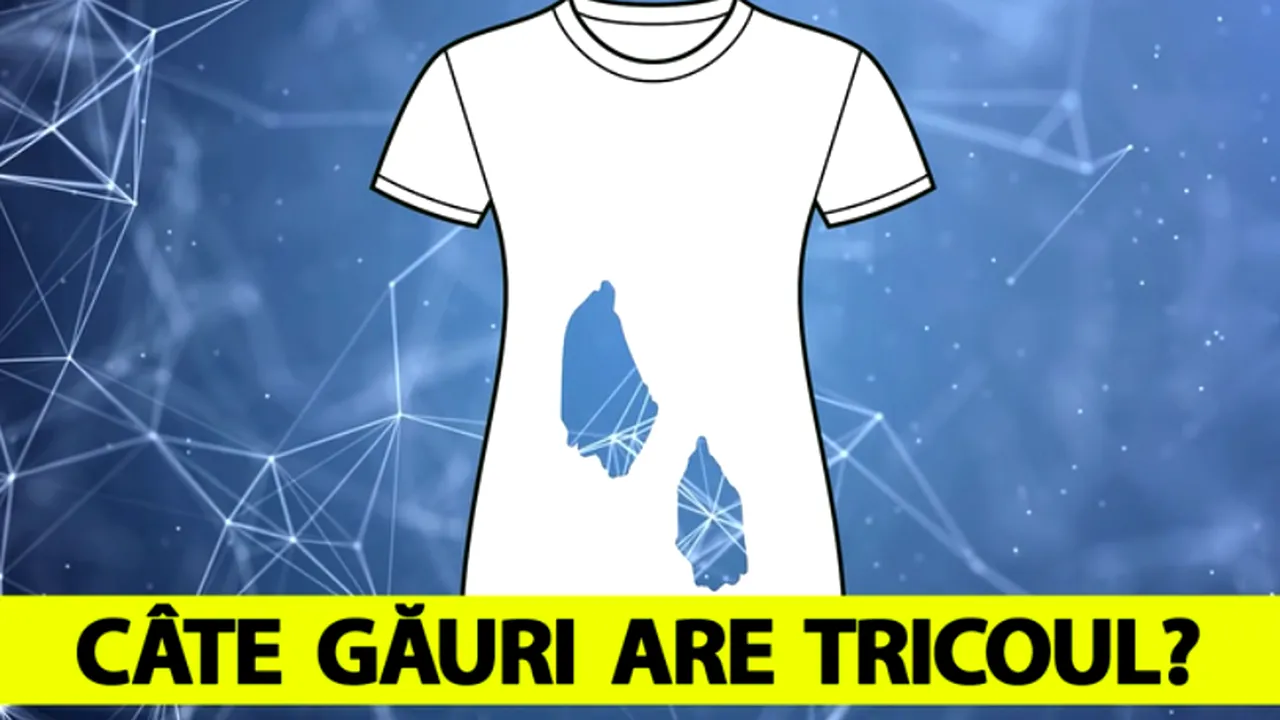 Test de inteligență | Câte găuri are, de fapt, acest tricou?