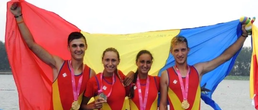 Două medalii de aur pentru echipajele României de dublu rame fără cârmaci, la Jocurile Olimpice de Tineret. FOTO