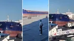 Incident naval în Tulcea. Un cargo sub pavilion panamez a fost la un pas să se lovească de faleză. A izbit mai multe pontoane și ambarcațiuni. Totul sub privirile speriate ale oamenilor aflați pe faleză care au surprins momentul impactului
