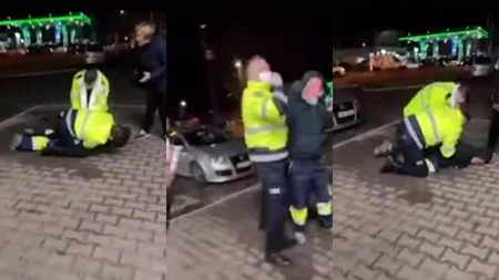 VIDEO | Bărbat pus la pământ de doi polițiști locali, după ce a refuzat să poarte mască: „A devenit recalcitrant”