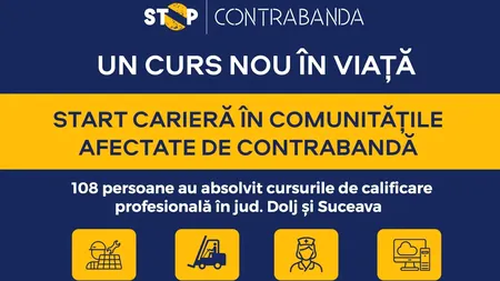 108 persoane calificate în prima serie a programului ANOFM – BAT România,  dedicat comunităților afectate de contrabandă